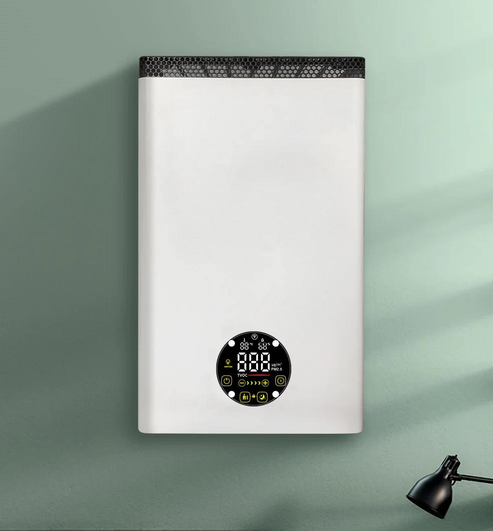 

Good Quality Automatic Operation Modes Mini Air Cleaner Wall Mounted Air Purifier With Hepa Filter