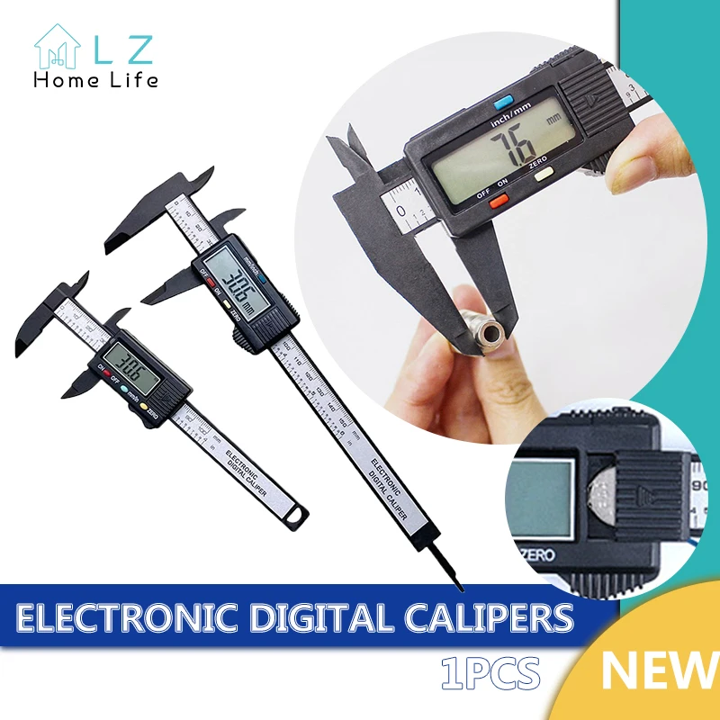150 мм электронный цифровой штангенциркуль из углеродного волокна циферблат