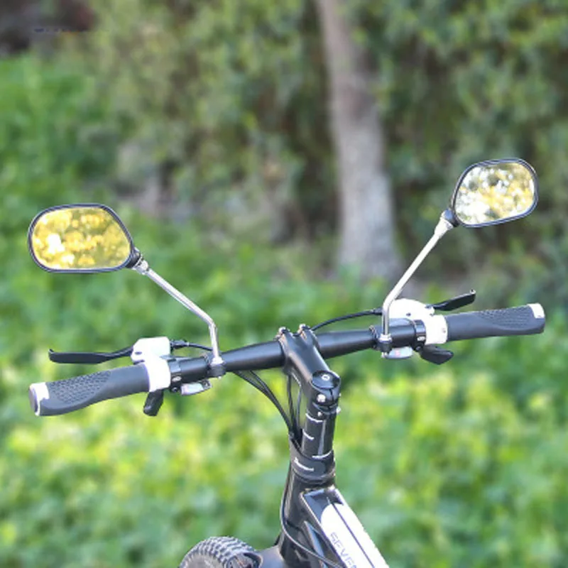 

Rearview Mirror Bicycle Handlebar Mirrors Cycling Rear View MTB Bike Silicone Handle Bike Accessories 1 Pair