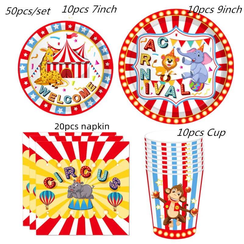 

Одноразовый набор посуды Disney Цирк Клоун