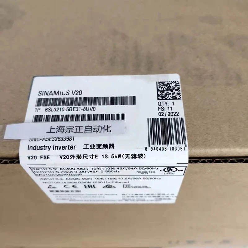 

Ярус: Мощный продавец {новый оригинальный} официальная гарантия 2 года 6SL3210-5BE31-8UV0 6SL3210-5BE32-2UV0 инвертор SINAMICS