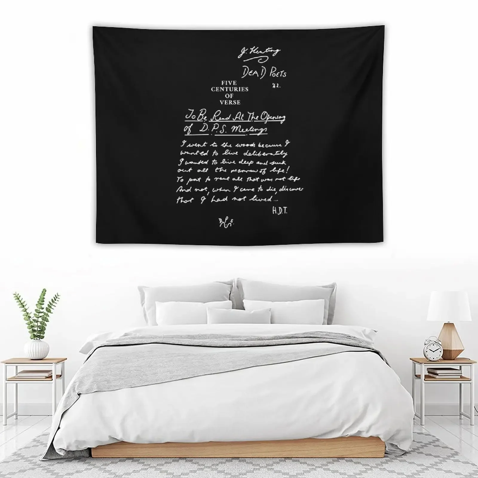 Черные гобелены с изображением общества мертвых поэтов пятью столетиями обои