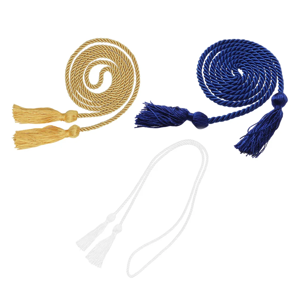 

3 Pcs Tassel Honor Rope Graduation Photo Prop Decorate Cord Costume Polyester Cords 2022