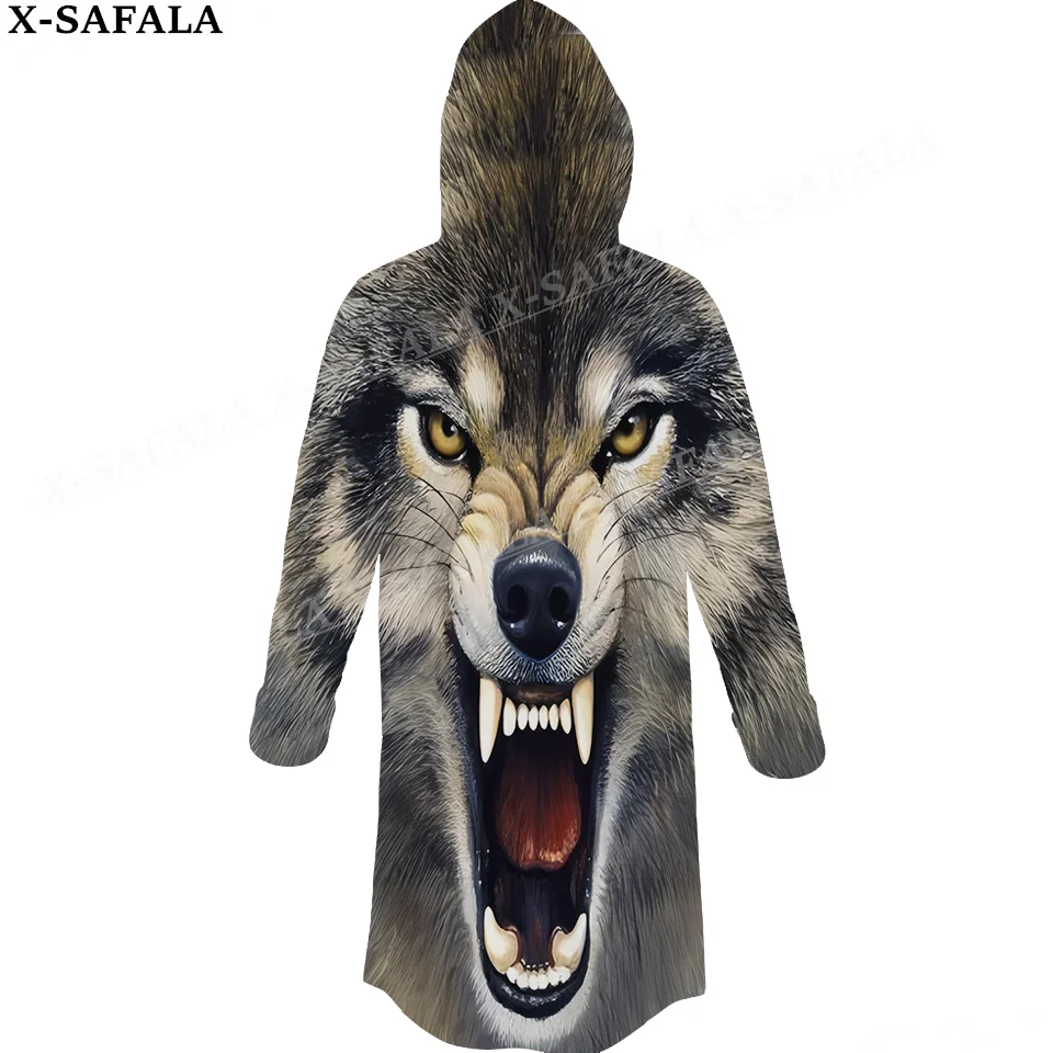 Мужская ветрозащитная накидка с капюшоном и принтом Луны