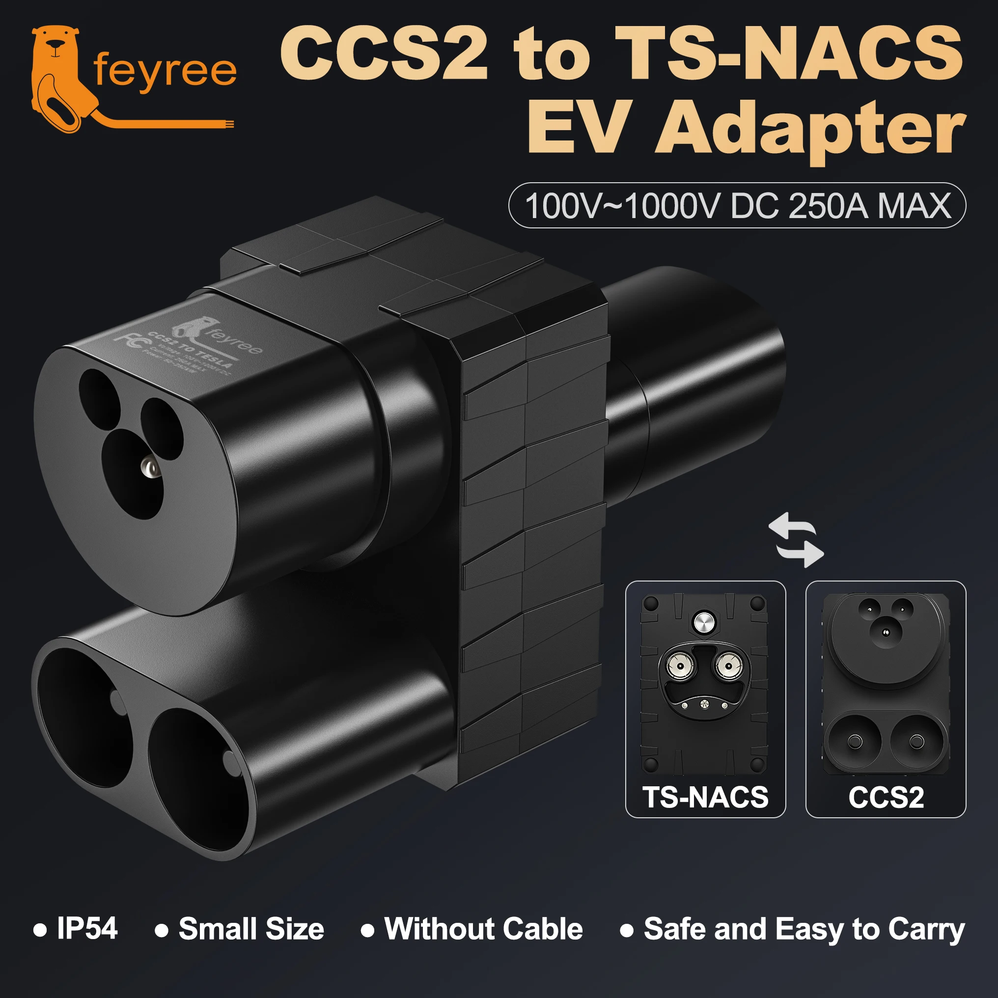 

Feyree CCS2 в адаптер зарядного устройства Tesla EV CCS2 в конвертер TPC 250A адаптер для зарядки электромобиля подходит для электромобиля Tesla