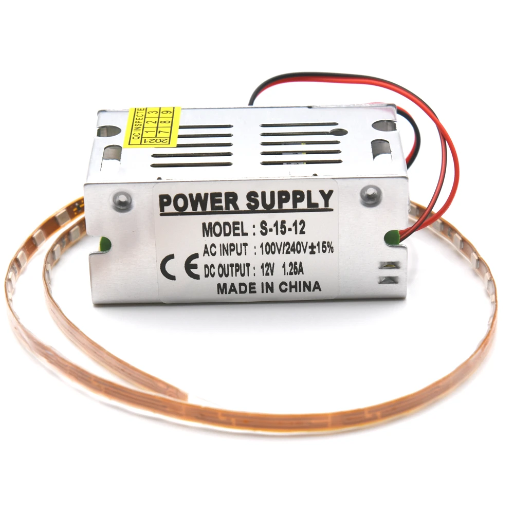

Lighting Transformer Switching Power Supply DC stabilized Power Supply 12V 15W Switch LED Driver Adapter 40cm Led Strip Kit