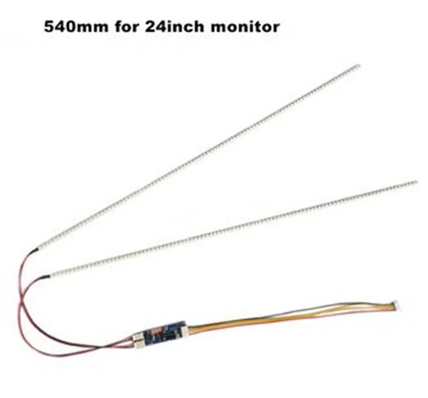 

Бесплатная доставка, 5 шт., 24 дюйма, 540 мм, комплект светодиодных лент с регулируемой яркостью для подсветки, обновленная 24-дюймовая широкая Ж...