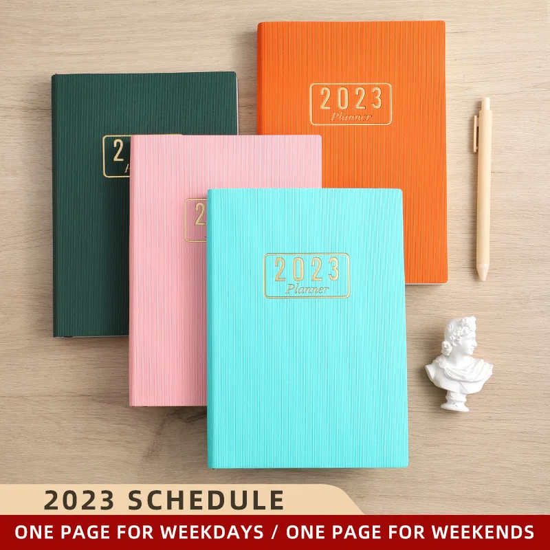 

2023 English Version Schedule Book Daily Planner Agenda Notebook 365 Days Plan Notebook Study Diary School Stationery Supplies