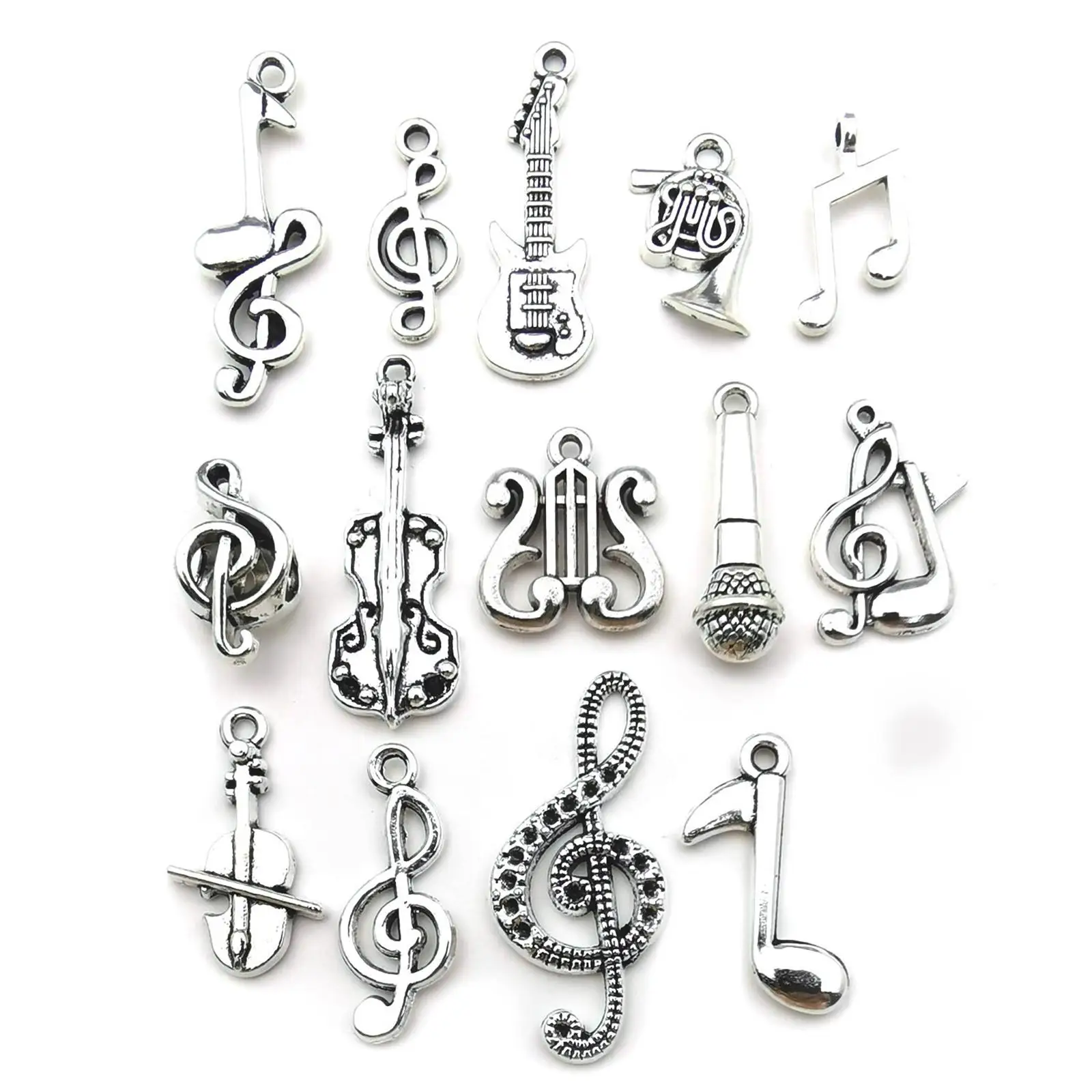 

70x Music Charms Pendants Musical Note Pendant Alloy for Jewelry Making Keychain