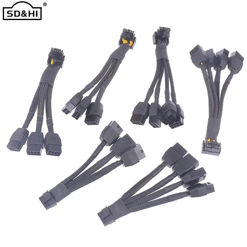 

1PC GPU RTX4090 RTX4080 Series 16AWG 4x8pin 3x8pin PCI-e To 16Pin (12+4) PCI-e 5.0 12VHPWR Connector 90-Degree Elbow Egp 12VHPWR