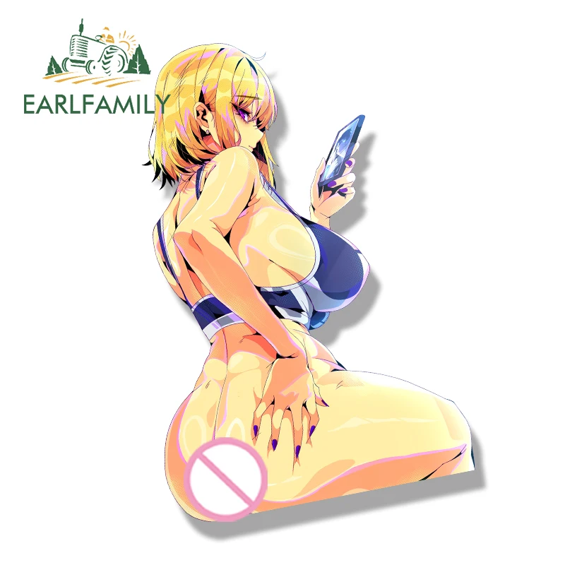 

EARLFAMILY Gyaru Cha Hae in Fanart автомобильная наклейка аниме Solo выравнивающая наклейка Waifu JDM забавная наклейка Peek Girl граффити Slap