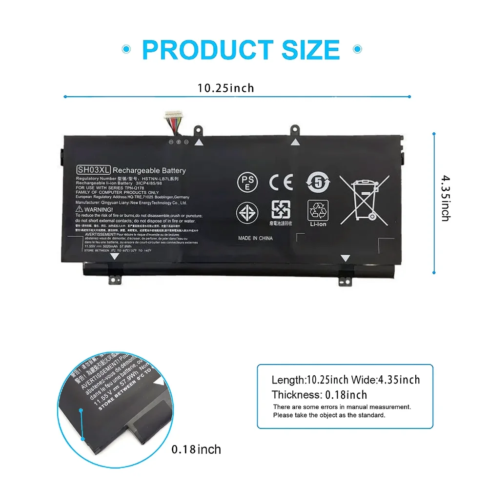 SH03XL CN03XL 859026 -421 859356 -855 HSTNN-LB7L TPN-Q178 Аккумулятор для HP Spectre X360 13-AB001 13-AB002 AC033DX 5020 мАч