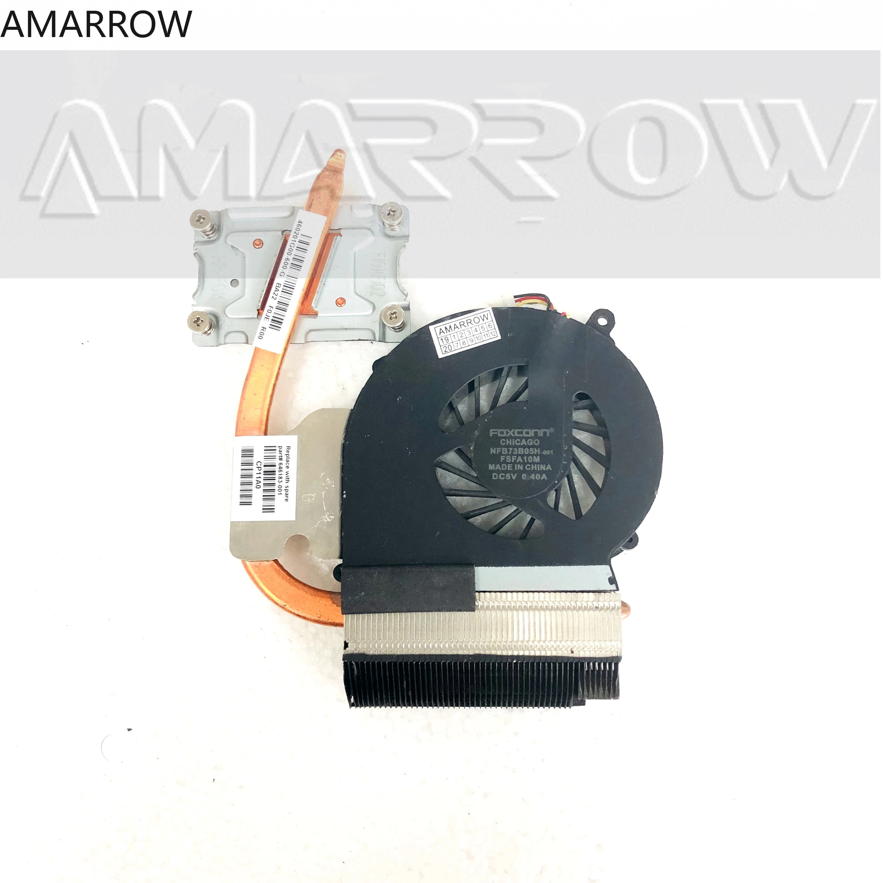 Вентилятор для процессора ноутбука HP CQ43 430/431/435/436 CQ57 630 631, кулер для охлаждения процессора, радиатор 646183-001