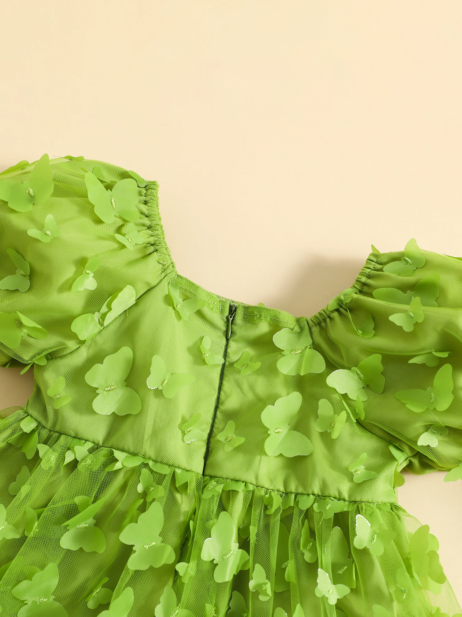 

Toddler Floral Print Ruffle Sleeve Dress Baby Girl Square Neck Mesh Patchwork A Line Sundress Infant Beach Party