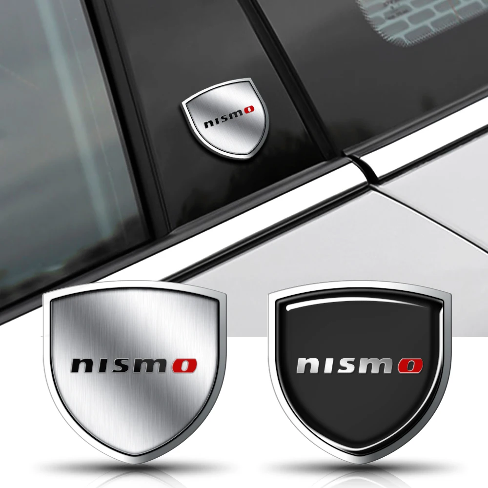 

2pcs Nismo Emblem Metal Shield Body Trunk Side Window Stickers For Qashqai Juke Leaf Micra Sentra NOTE Patrol Accessories