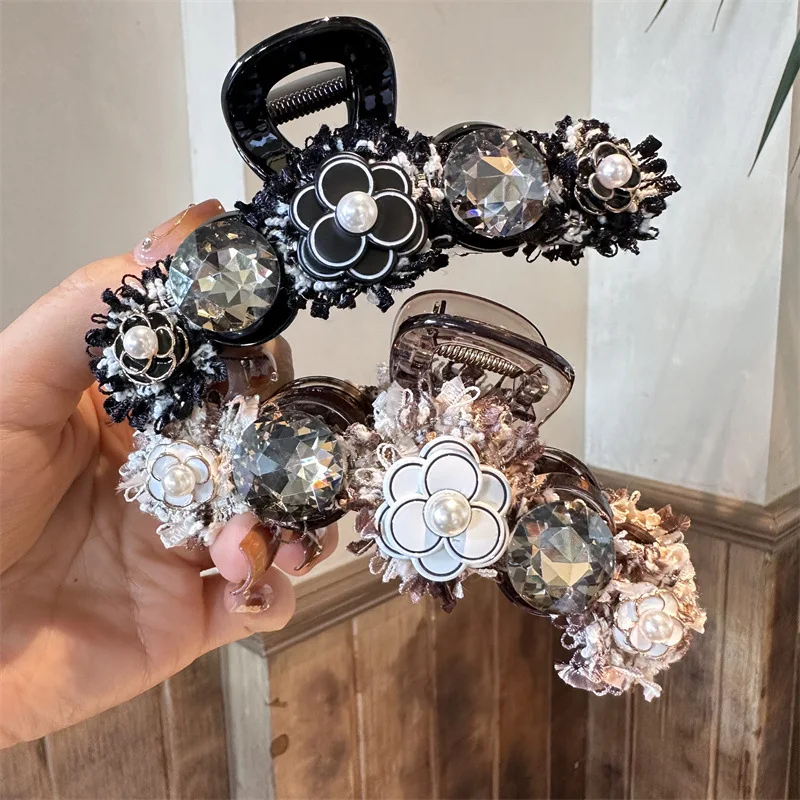 

Women 2023 Rhinestone Large Rose Baroque Hairpins