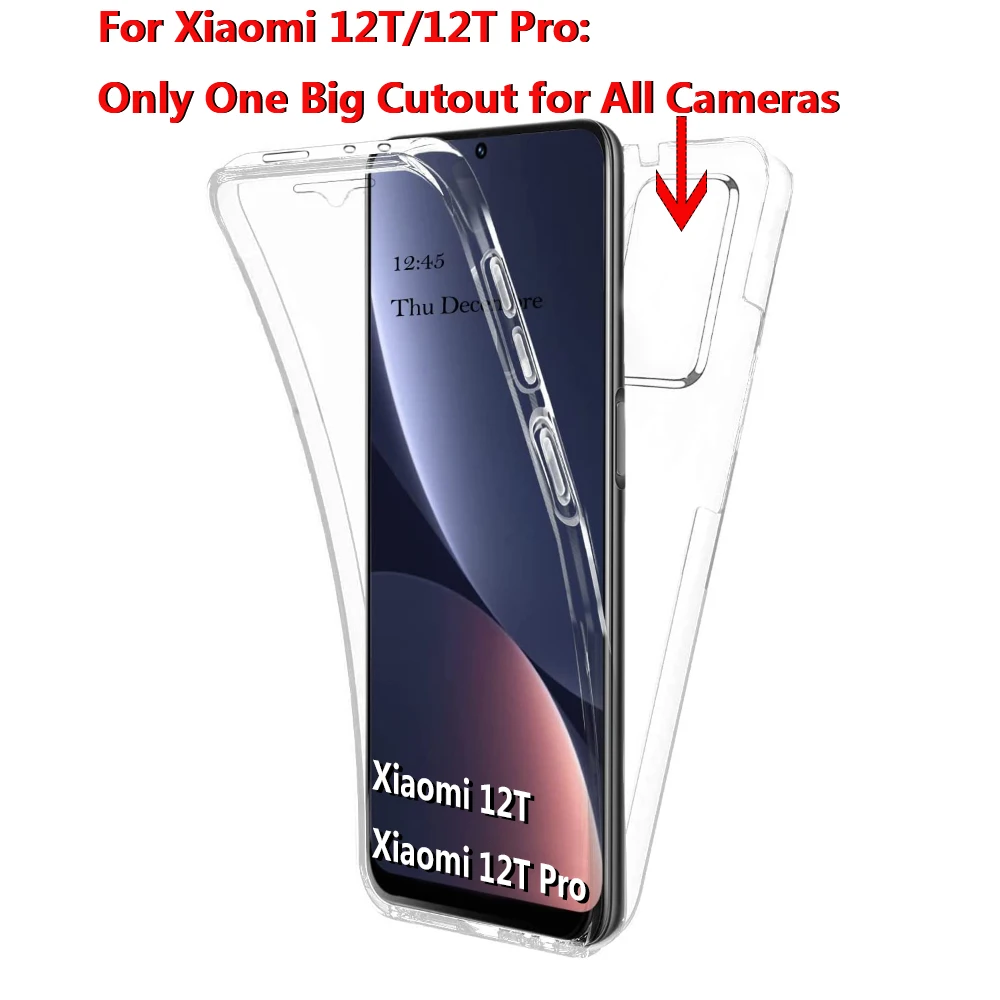 Противоударный чехол для Xiaomi 12 Lite 12X 12T Pro 11 с кристаллами передняя и задняя крышка