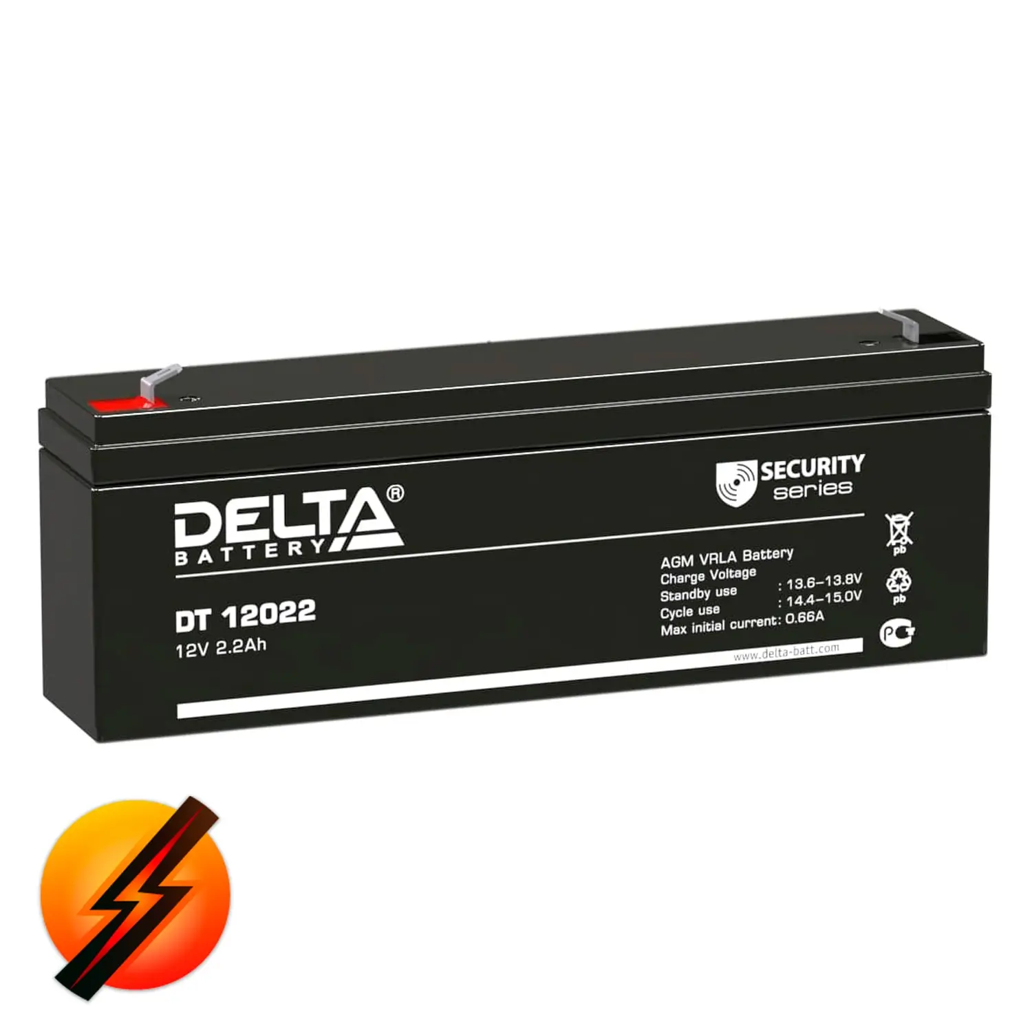 Аккумулятор Delta DT 12022 12V AGM (2 2 А*ч)