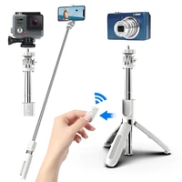 l02 wireless bluetooth compatible selfie stick foldable mini tripod expandable monopod with remote control for ios an