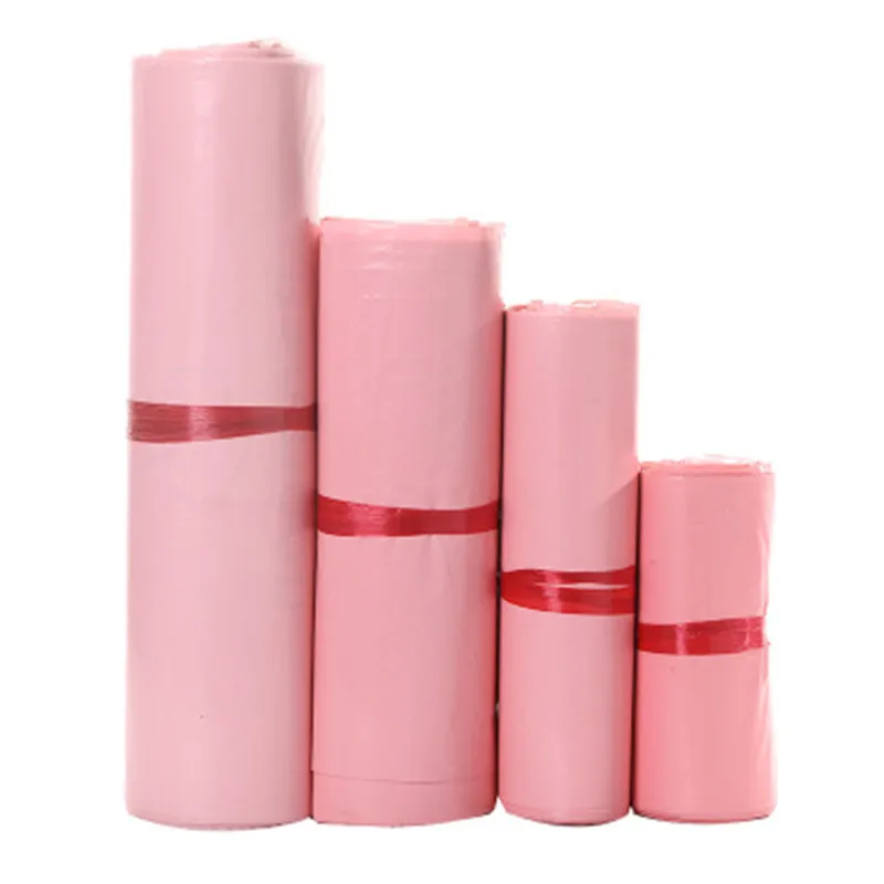 

50Pcs New Pink Translucent Courier Bags Thicken Storage Bag Waterproof Bag PE Material Envelope Mailer Postal Mailing 25*35cm