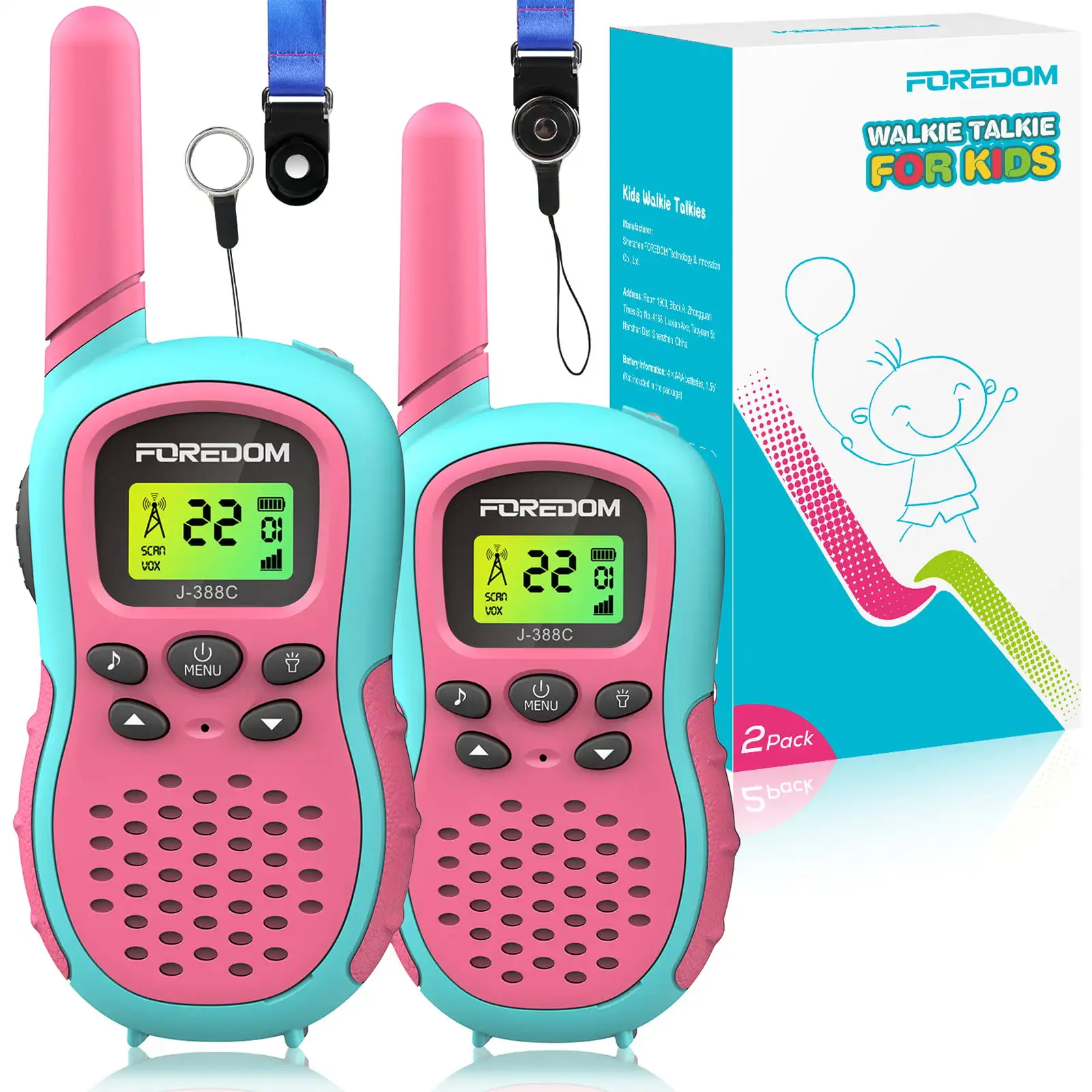

J388C Kids Walkie Talkies for Boys & Girls, Long Range