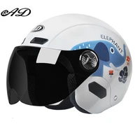 ad electric car helmet mens and womens portable summer battery car sun protection korean half helmet all season general helmet