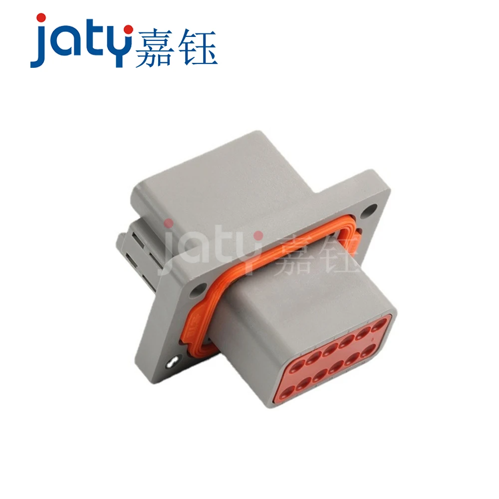 JATY 1set 12-pin DT04-12PA-BL06 улучшенная Водонепроницаемая штепсельная вилка с фланцевой