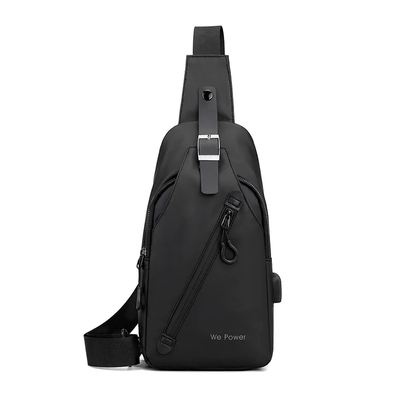 

Fashion Usb Chest Bag Men's Travel Leisure Shoulder Bag Sports Riding Chest Bags Large Capacity Waterproof Messenger Bag
