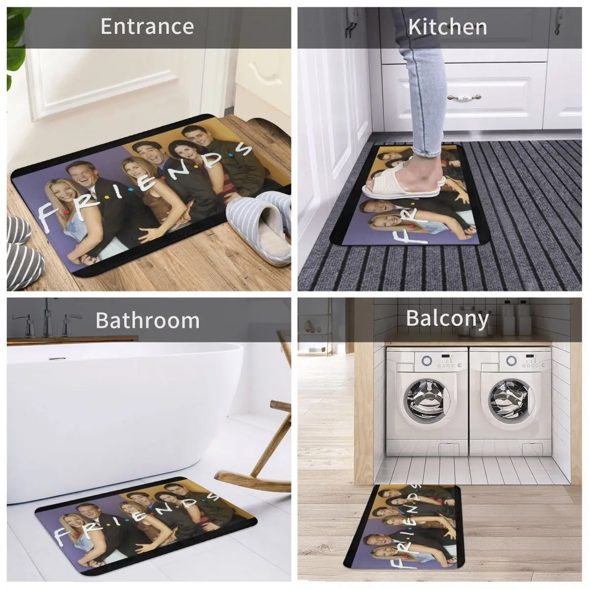 Нескользящий ковер для ванной групповых фотографий коврик ТВ-шоу друзей