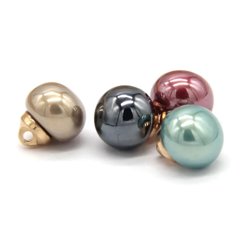 

10PCS 10mm Jewelry Sewing Pearl Buttons Glaze For Clothing Shirt Holiday Dress Wedding Round Mini Decorations Sewing Accessories