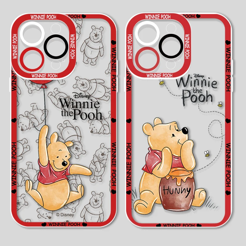 

Winnie Pooh Cute For Apple iPhone 14 13 12 11 X XR XS MAX 8 7 6 Pro Plus Angel Eyes Transparent Soft Phone Case