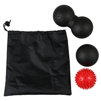 massage ball set 1 lacrosse ball 1 double lacrosse ball 1 spiky ball for trigger point therapy release tight muscles
