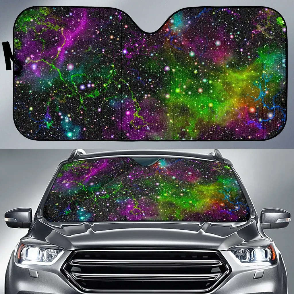

Abstract Dark Galaxy Space Print Car Sun Shade