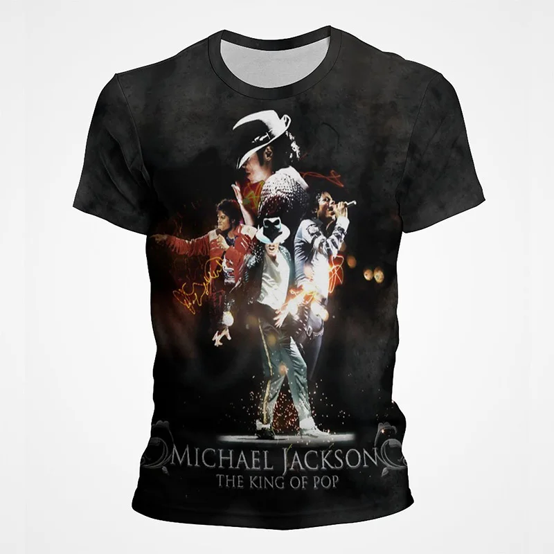 

Футболка Майкла Джексона для мужчин и женщин, Повседневная рубашка с коротким рукавом и 3D принтом, стильная уличная одежда в стиле Харадзюку большого размера в стиле хип-хоп