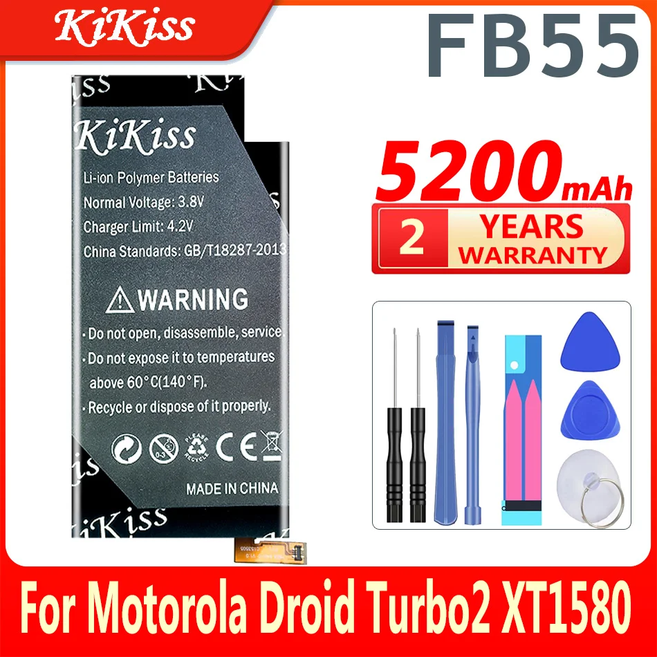 

KiKiss 5200mAh FB55 Battery for Motorola Moto DROID Turbo 2 Turbo2 XT1585 XT1581 XT1580 Moto X Force MotoX Force Phone Batteries