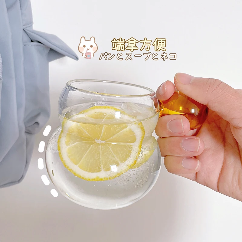 Прозрачная боросиликатная кружка Gass в форме тыквы водное стекло цветные шарики с