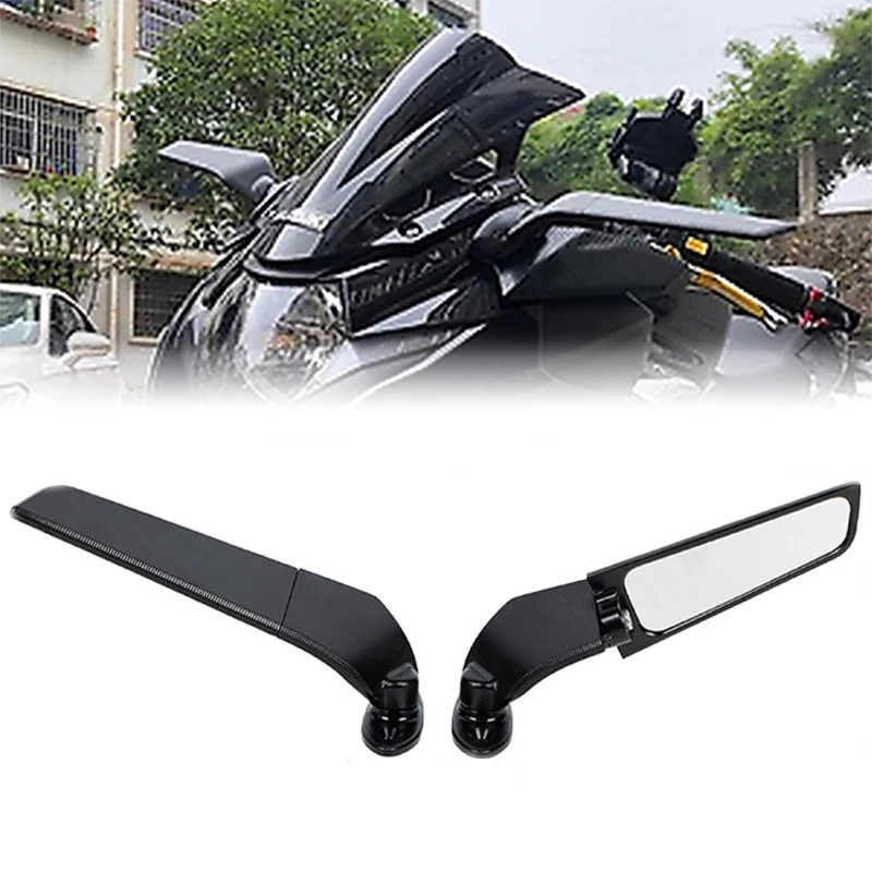 

2pcs Motorcycle Rear-view Mirrors Adjustable Rotating Wind Swivel Wing Mirror For Suzuki GSX-R1000 2005-16 GSXR600 750 2006-21