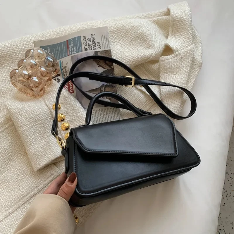 

3 Layers Vintage Fashion PU Leather Women Shoulder Crossbody Bags Small Flap Women's Handbags Phone Purse