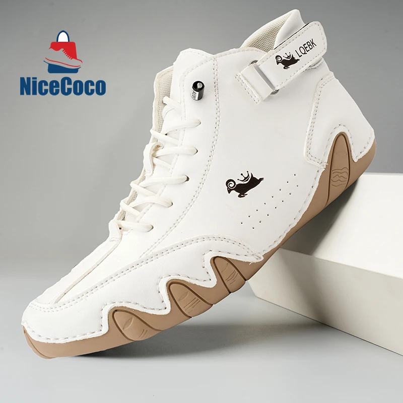 

Casual Sneakers for Men Luxury Shoes Free Shipping Leather Ankle Boots 2023 New Fashion Comfort High Top Men Shoes Free shipping