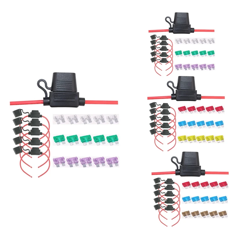 

5 шт. 14 Калибр водонепроницаемый Встроенный предохранитель пылезащитный Встроенный предохранитель металлический блок для автомобиля лодки Suv