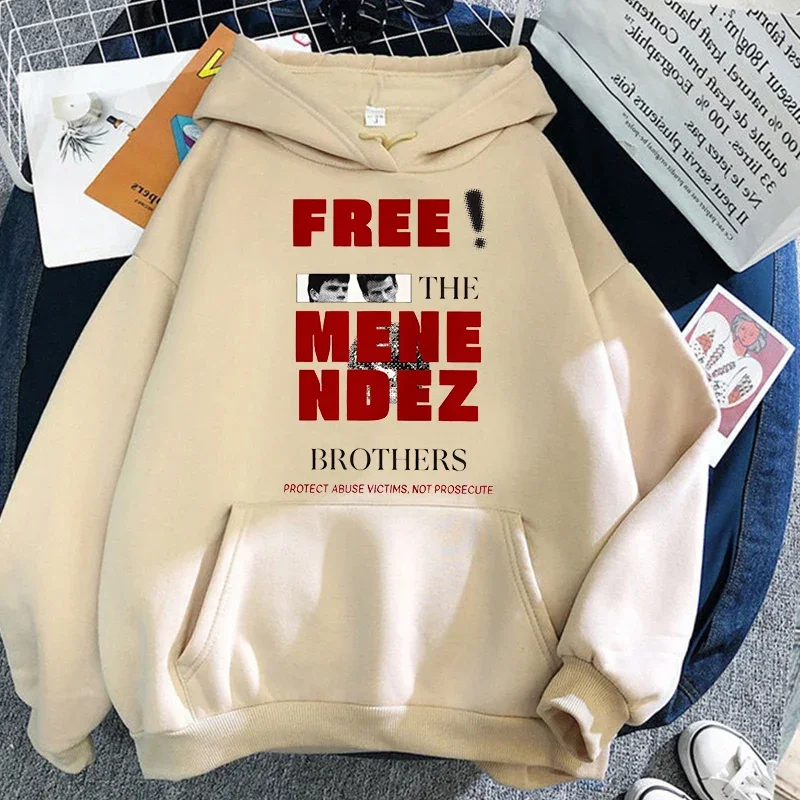 Nicholas Chavez Menendez Brothers Graphic Hoodies Long Sleeve Winter Hooded Sweatshirts Funny Cartoon Printing Pullovers