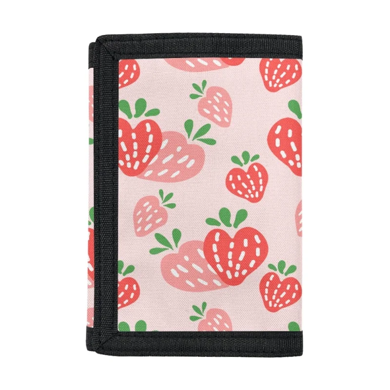 

Fruit Pattern Print Trifold Casual Wallet for Male Men Women Young Novelty Money Bag Purse Zipped Coin ID Card Holder Pocket Kid