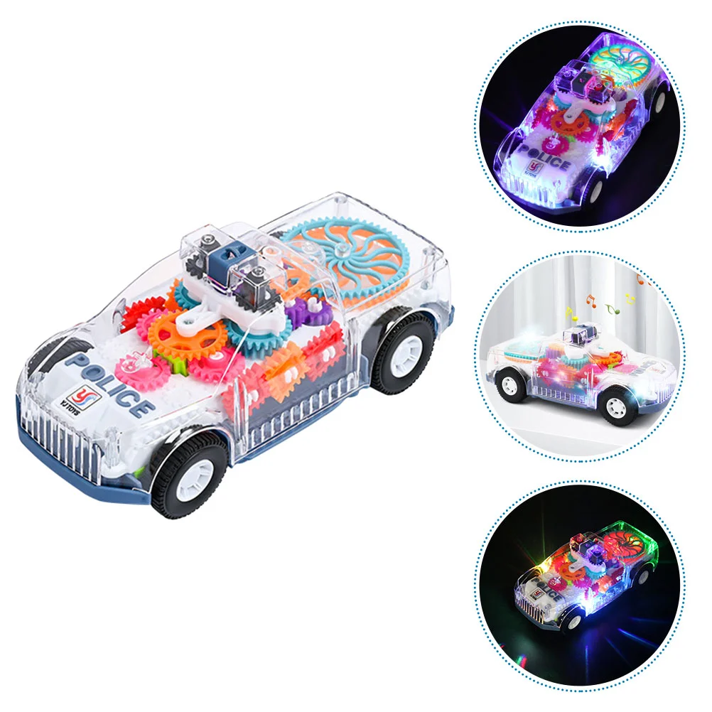 

Gear Toys Electric Car Gears Kids Interesting Cars Plaything Novelty Clear Police Early Educational