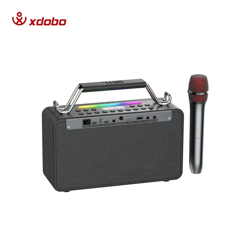 Портативная Bluetooth-колонка XDOBO Bold Mini 80 Вт для улицы с функцией прямой трансляции, встроенным караоке и микрофоном (art.: 3920d91add237) - 3920d91add237