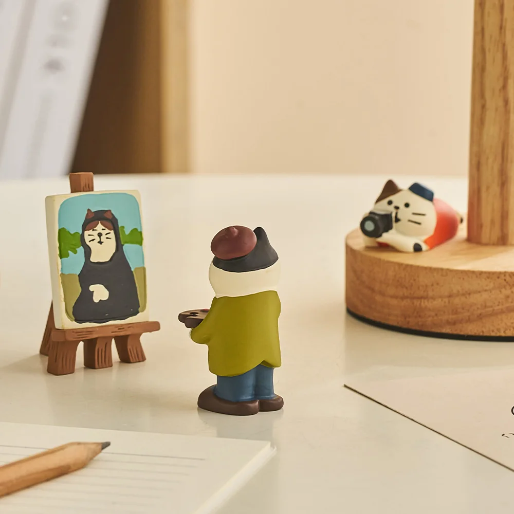 

Миниатюрные украшения для компьютерного стола в виде кошки