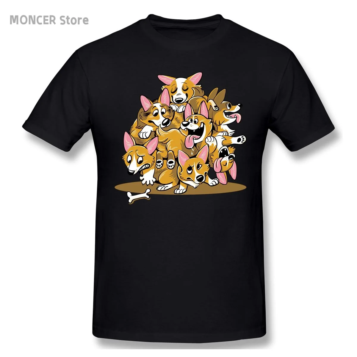 

Corgi Cluster T Shirt Casual Man/women Tee T-Shirt Short Sleeve Cotton Tshirt