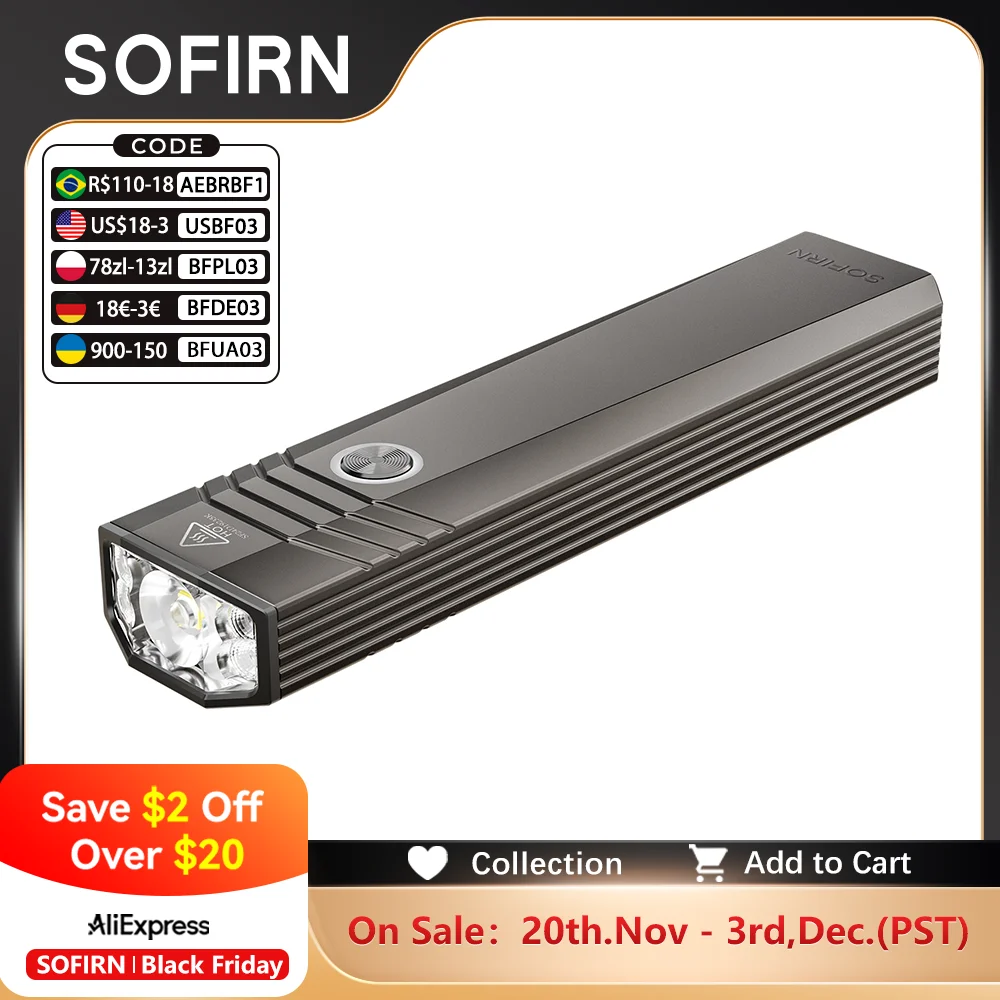 

Sofirn ST1 карманный фонарь алюминиевый 1500лм