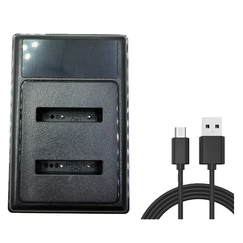 Зарядное устройство EN-EL19 с ЖК-дисплеем и двумя USB-портами для цифровой камеры Nikon S3100, S3600, S3700, S4100, S4150, S4200, S4400, S5300