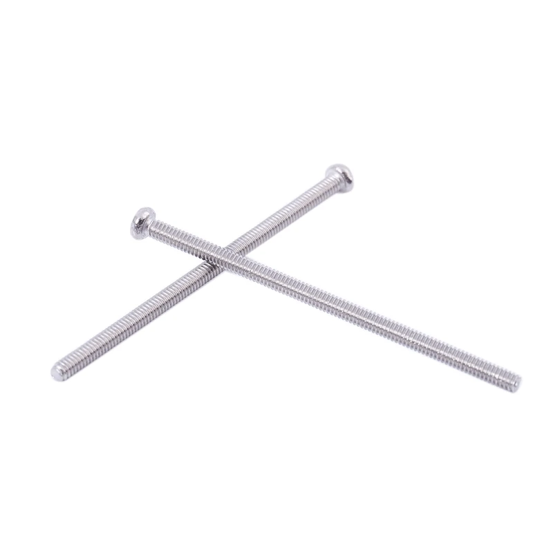 Винты с круглой головкой из нержавеющей стали 304 60 x серебристого тона М2*40 мм