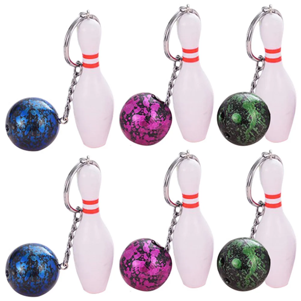 

Bowling Keychainpinfavors Gifts Pendant Keychains Boysbaseball 14 Party Key Mini Ornament Souvenir Keyring Ring Themed Kaychain